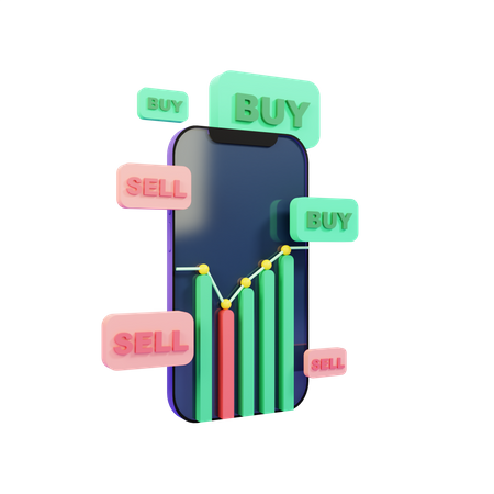 Trading App  3D Icon