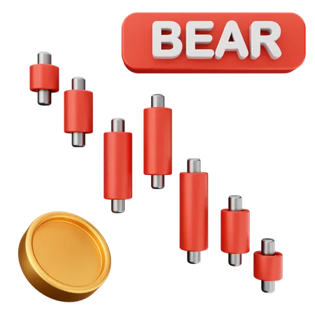 Trading Bearlish  3D Icon