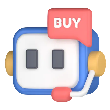 Trading bot  3D Icon