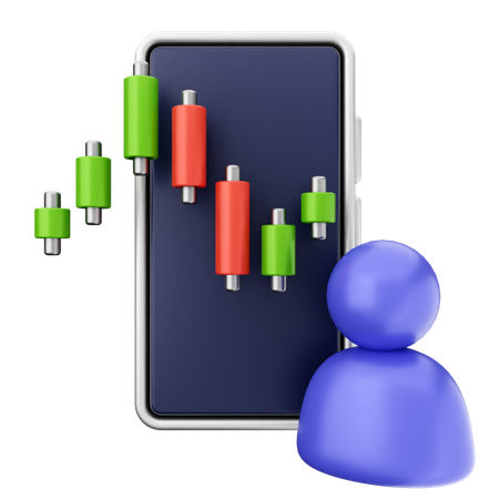 Trading Chart  3D Icon