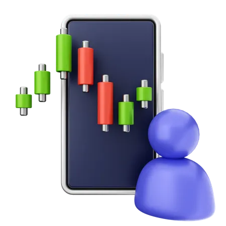 Trading Chart  3D Icon