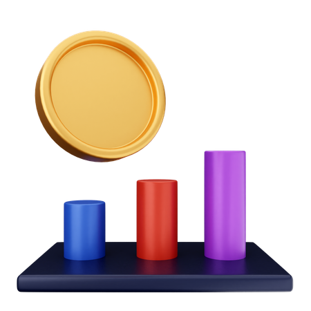 Trading Chart  3D Icon