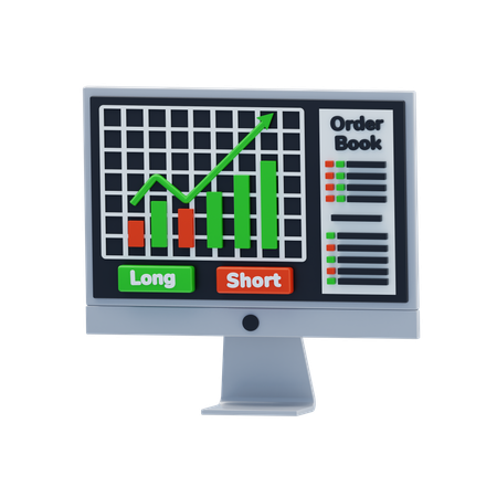 Trading Chart  3D Icon