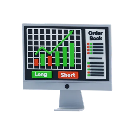 Trading Chart  3D Icon