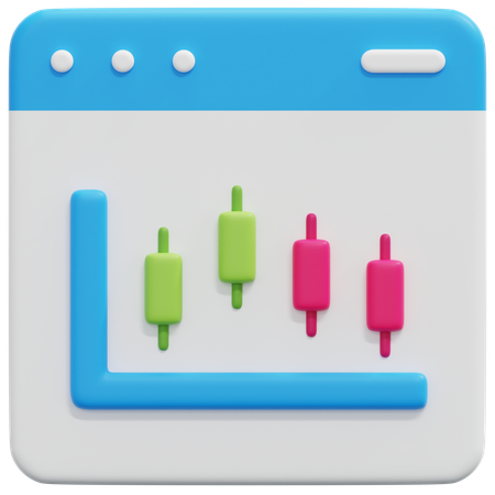 Trading Chart  3D Icon