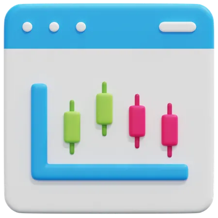 Trading Chart  3D Icon
