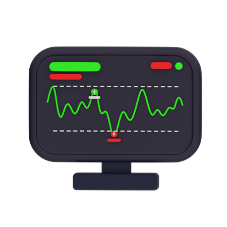 Trading Chart  3D Icon