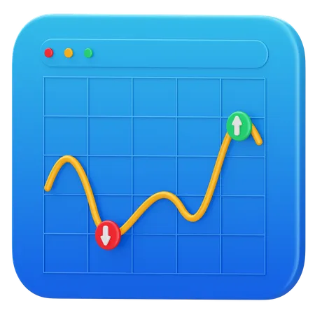 Trading Chart  3D Illustration