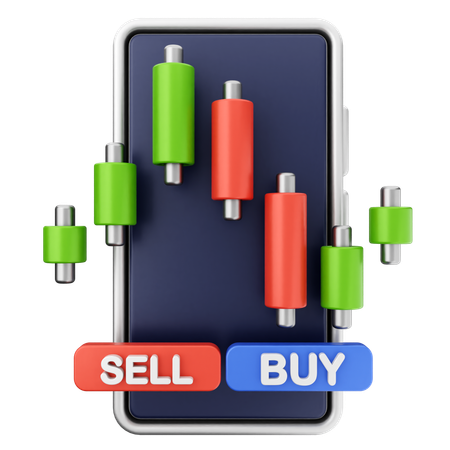 Trading Chart Sell Buy  3D Icon