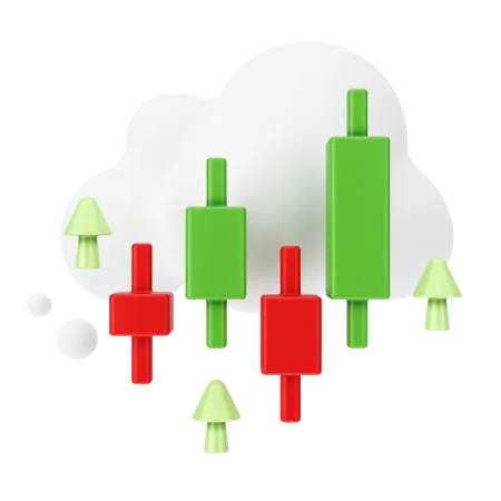 Trading Cloud 3D Icon