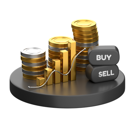 Trading Coins  3D Icon
