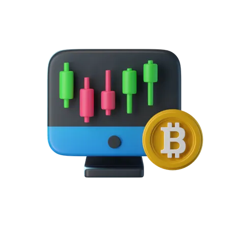 Trading de crypto en ligne  3D Icon
