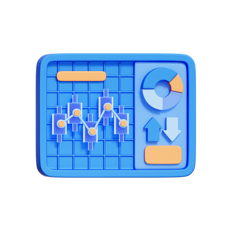取引ダッシュボード  3D Icon