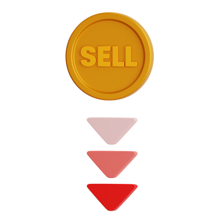 Trading Dashboard With Sell Options  3D Icon