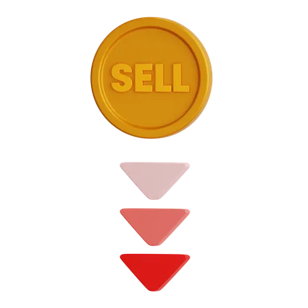 Trading Dashboard With Sell Options  3D Icon