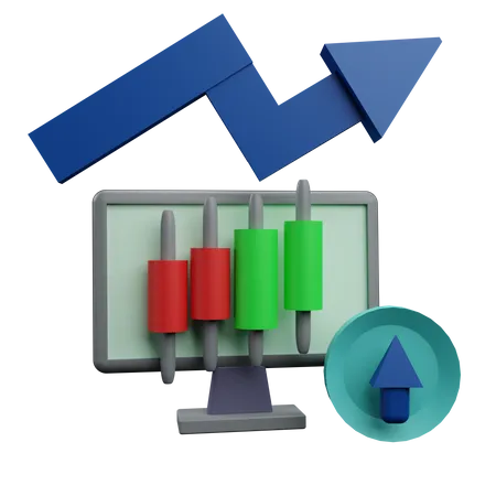 Trading Growth  3D Icon