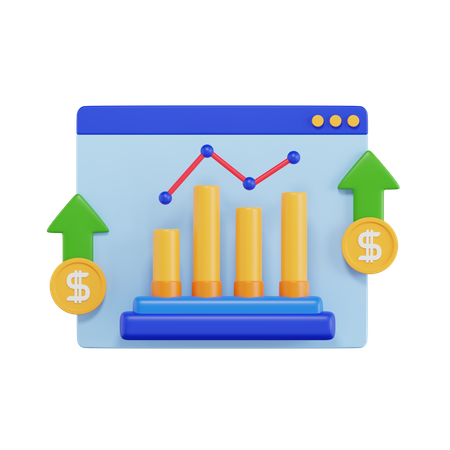 Trading Growth  3D Icon