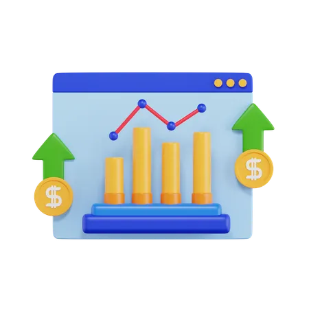 Trading Growth  3D Icon