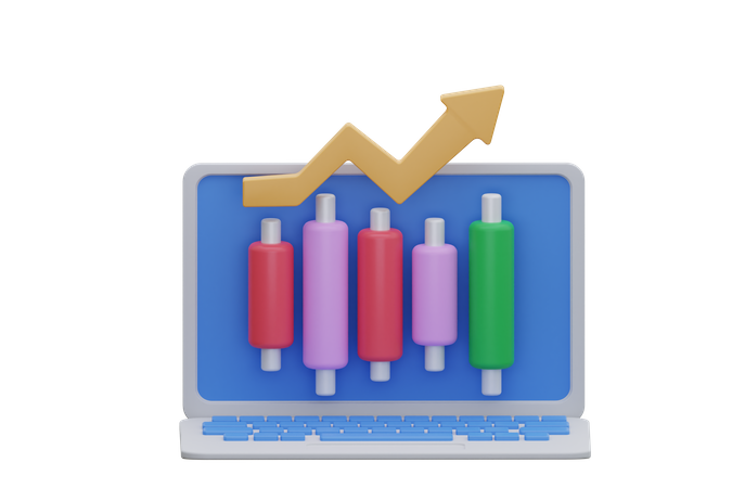 Trading Growth  3D Icon