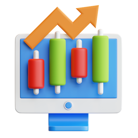 Trading Growth  3D Icon