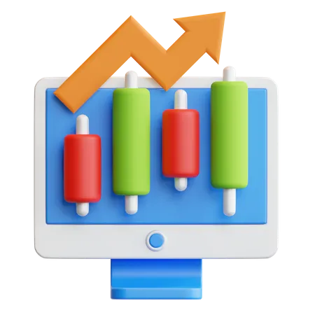 Trading Growth  3D Icon