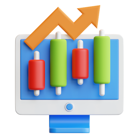 Trading Growth  3D Icon