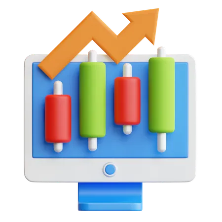 Trading Growth  3D Icon