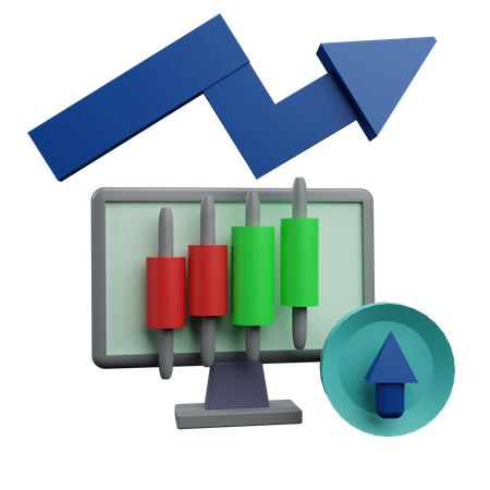 Trading Growth  3D Icon
