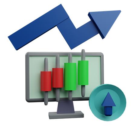 Trading Growth  3D Icon