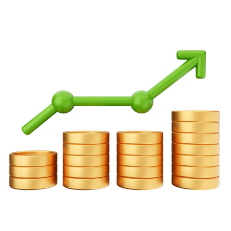 Trading Increase Profit  3D Icon
