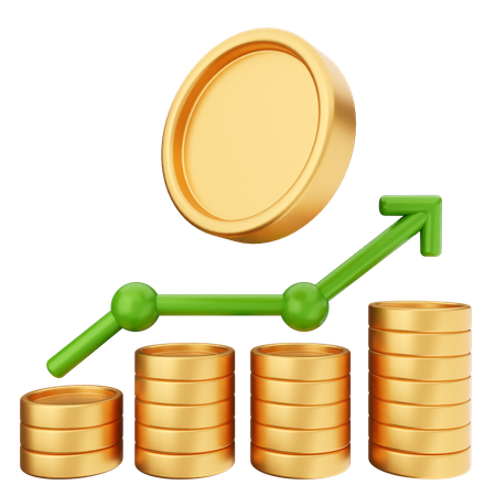 Trading Increase Profit  3D Icon