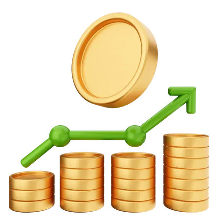 Trading Increase Profit  3D Icon