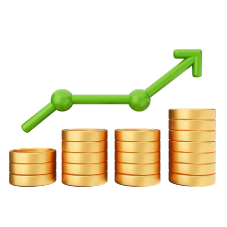 Trading Increase Profit  3D Icon