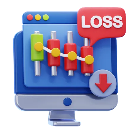 Trading Loss  3D Icon