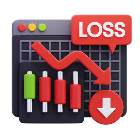 Trading Loss  3D Icon