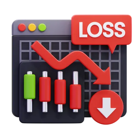 Trading Loss  3D Icon