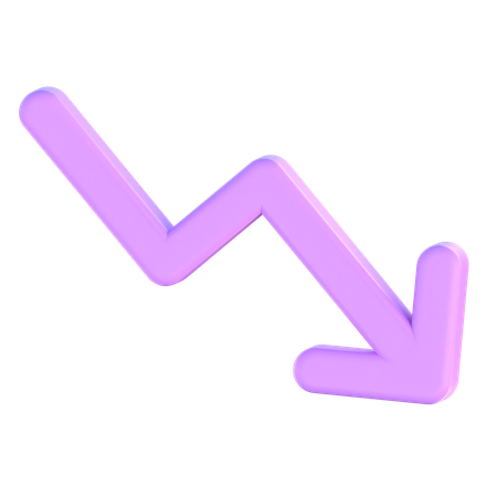 Trading Loss Chart  3D Icon