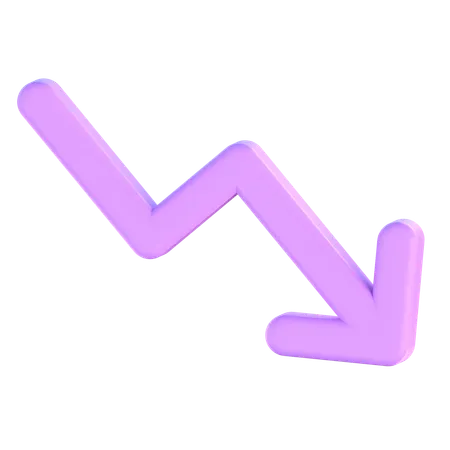 Trading Loss Chart  3D Icon