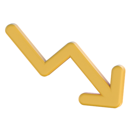 Trading Loss Chart  3D Icon