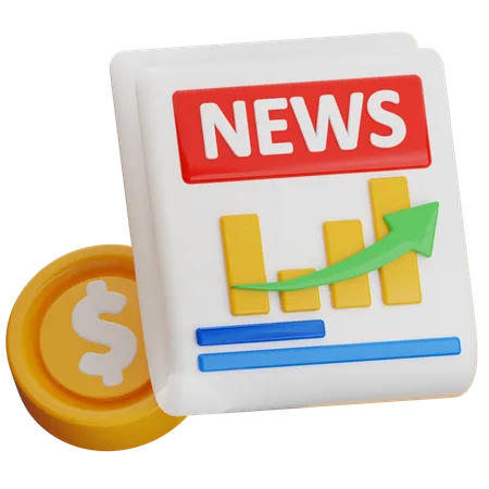 Trading News  3D Icon