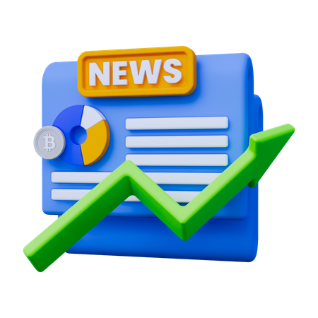 Trading News  3D Icon