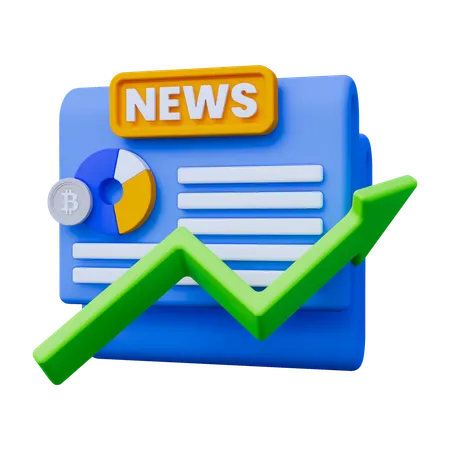 Trading News  3D Icon