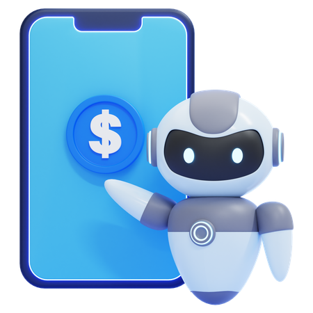 Trading Robot  3D Icon