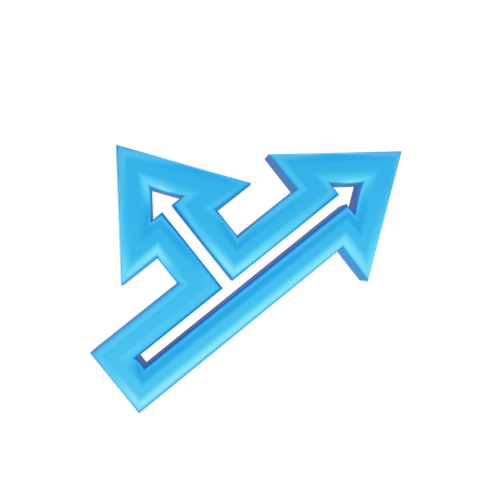 Trading Up Arrow  3D Icon