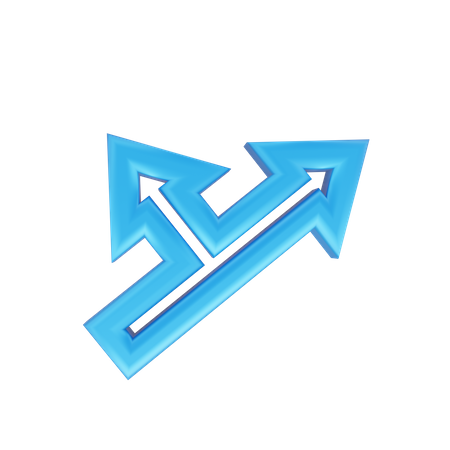 Trading Up Arrow  3D Icon