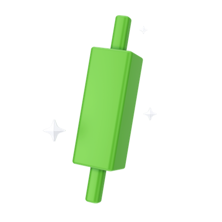 Trading Up Candle  3D Icon