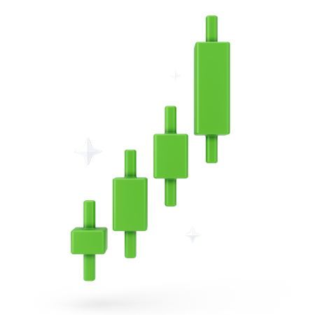 Trading Up Chart 3D Icon