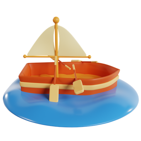 Traditional Boat Race Toy  3D Icon