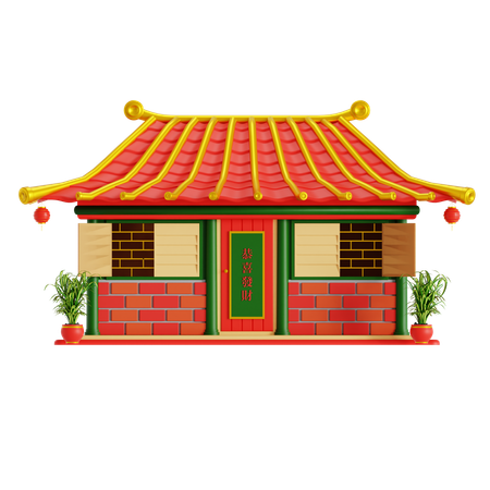Traditional Building Chinese  3D Icon