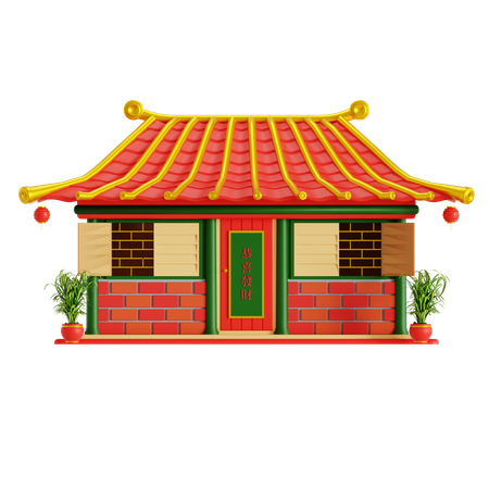 Traditional Building Chinese  3D Icon